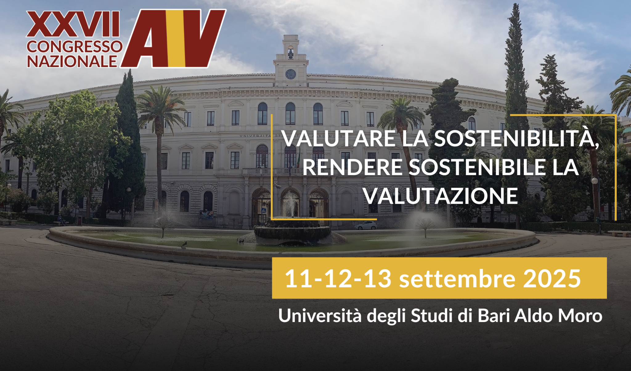 XXVII Congresso Nazionale AIV - Associazione italiana di valutazione 11-12-13 settembre 2025