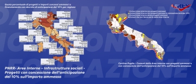 PNRR Aree Interne Infrastrutture sociali Progetti con concessione dell’anticipazione del 10% sull’importo ammesso